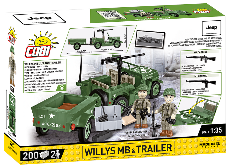 Willy MB Jeep & Trailer Set