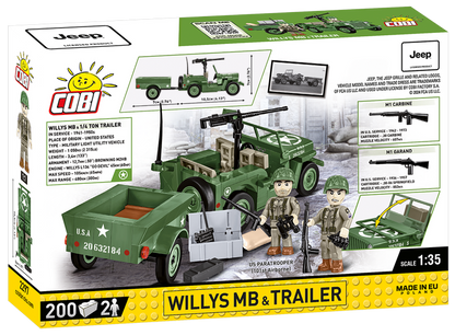 Willy MB Jeep & Trailer Set